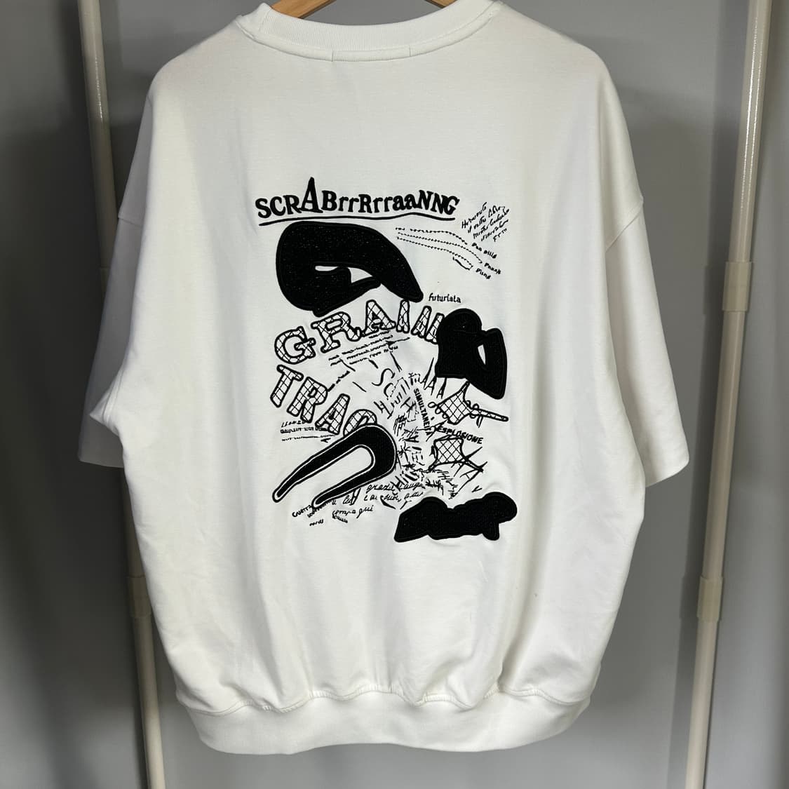 지오 송지오 자수 오버핏 반팔 티셔츠 상품이미지4