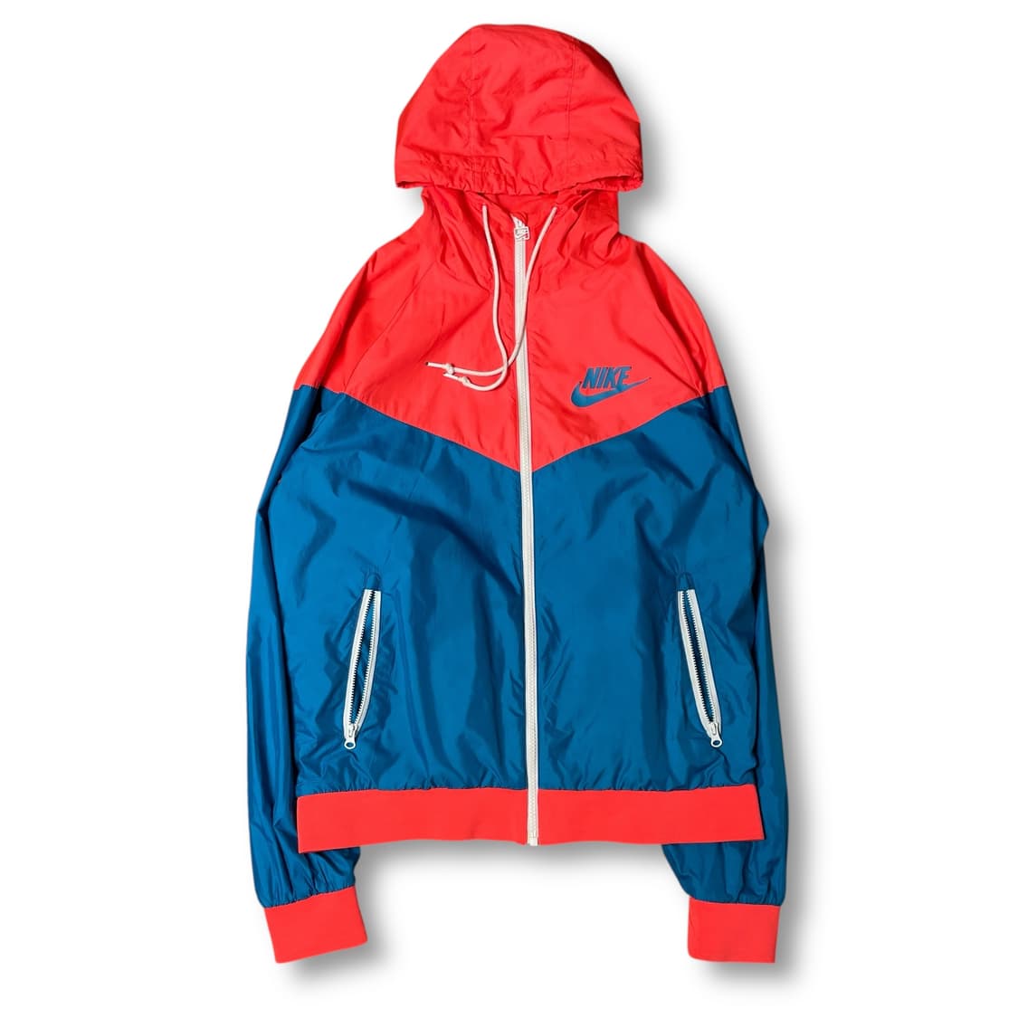 나이키 형광 오렌지블루 투톤 나일론 바람막이 M 상품이미지1