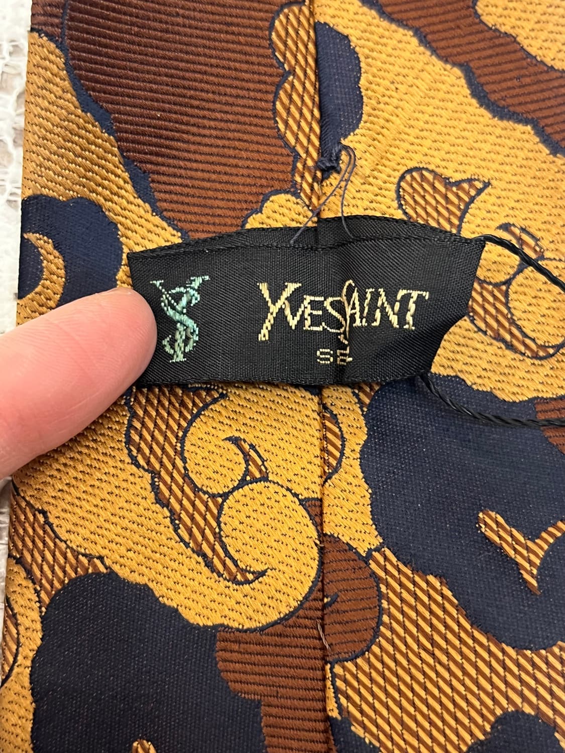 입생로랑 패턴 넥타이 브라운 #csz3130 상품이미지2