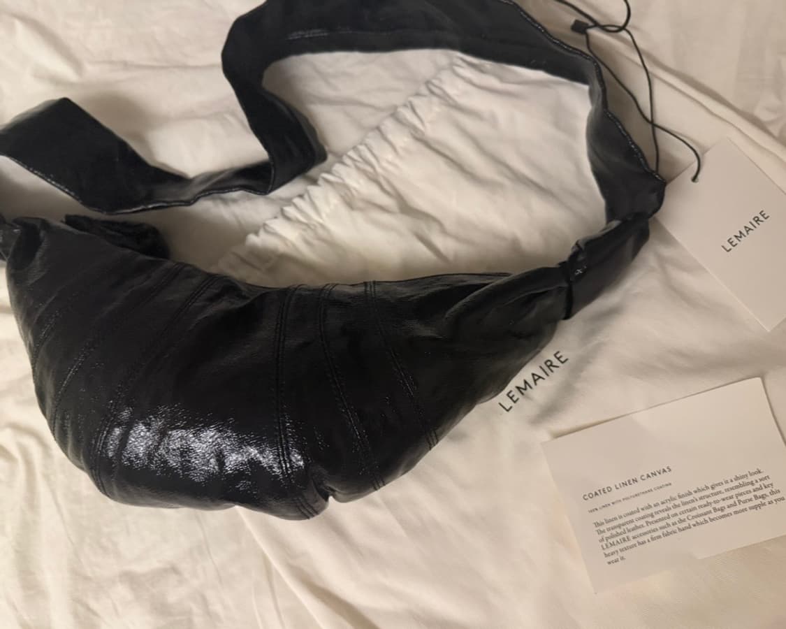 르메르 크루아상 스몰 코티드린넨 블랙 상품이미지1