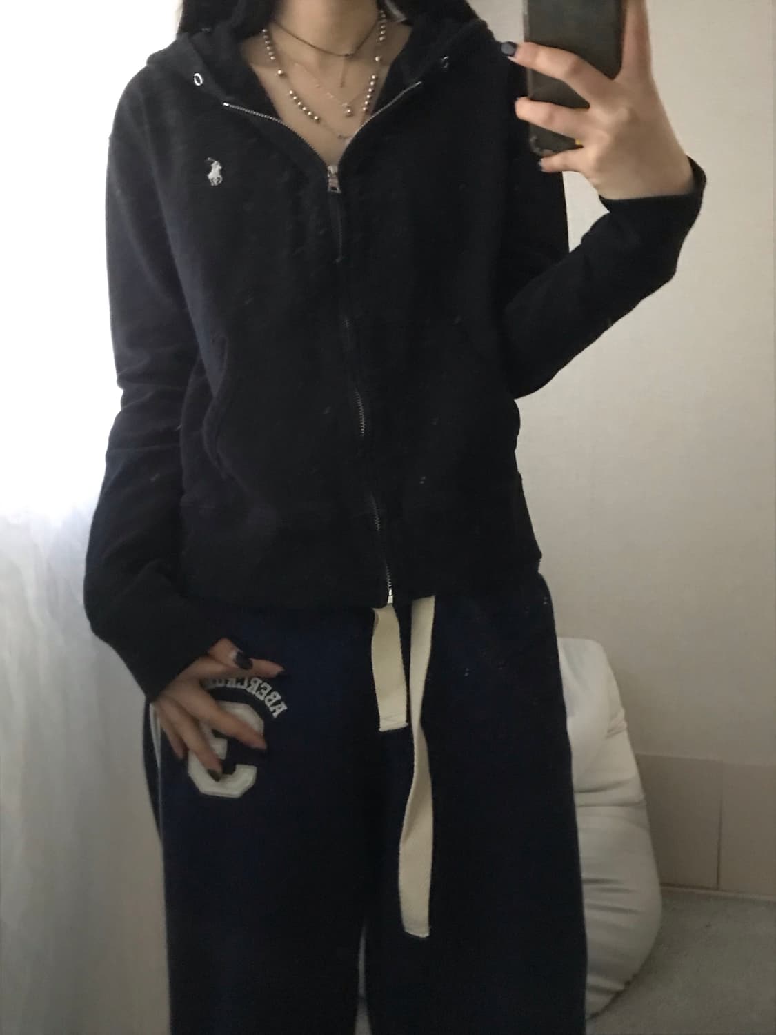 폴로 블랙 후드집업 상품이미지4