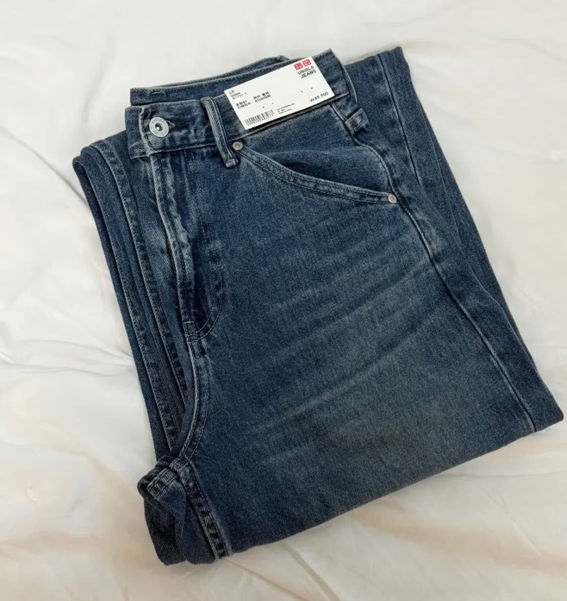 [새 상품] 유니클로 배기커브진 중청 24 상품이미지2