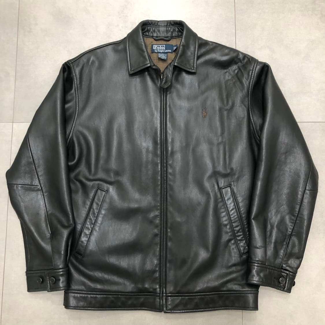 폴로 랄프로렌 레더 가죽 자켓 블랙 S 상품이미지1