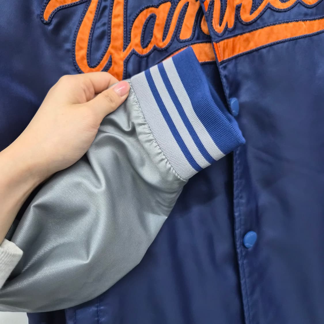 MLB 뉴욕 양키스 야구 점퍼 네이비 남성 M 상품이미지3