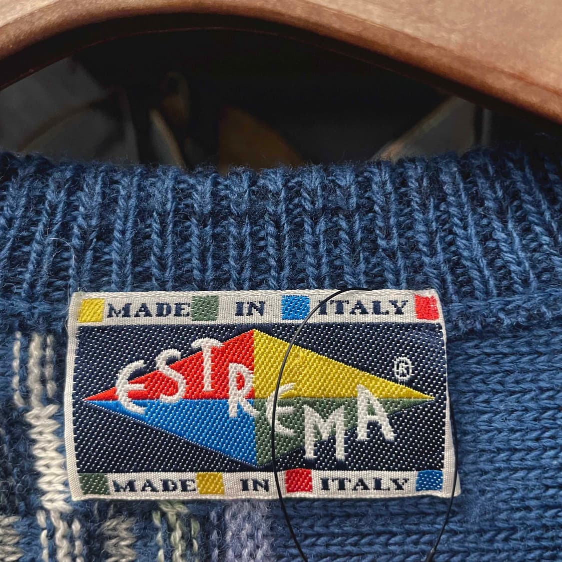 90s ESTREMA 이탈리아 빈티지 멀티 패턴 니트 스웨터 N500 상품이미지6