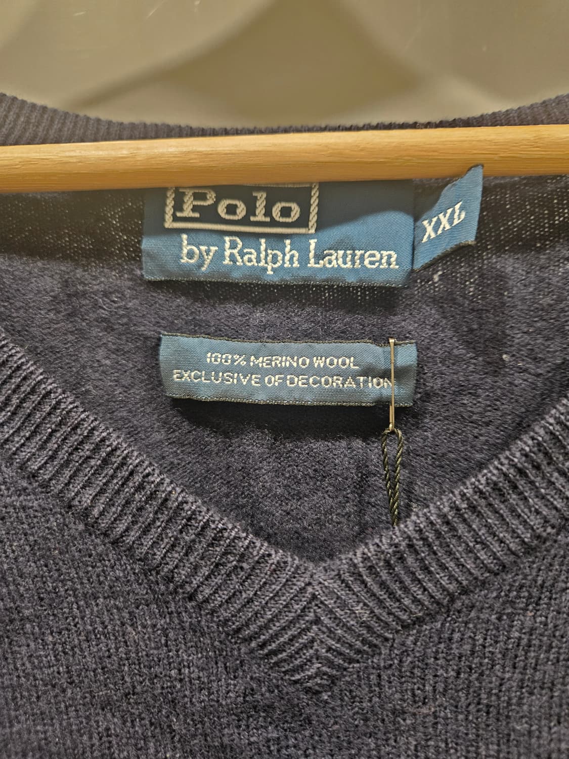 폴로 랄프로렌 메리노울 니트 베스트 네이비 상품이미지2