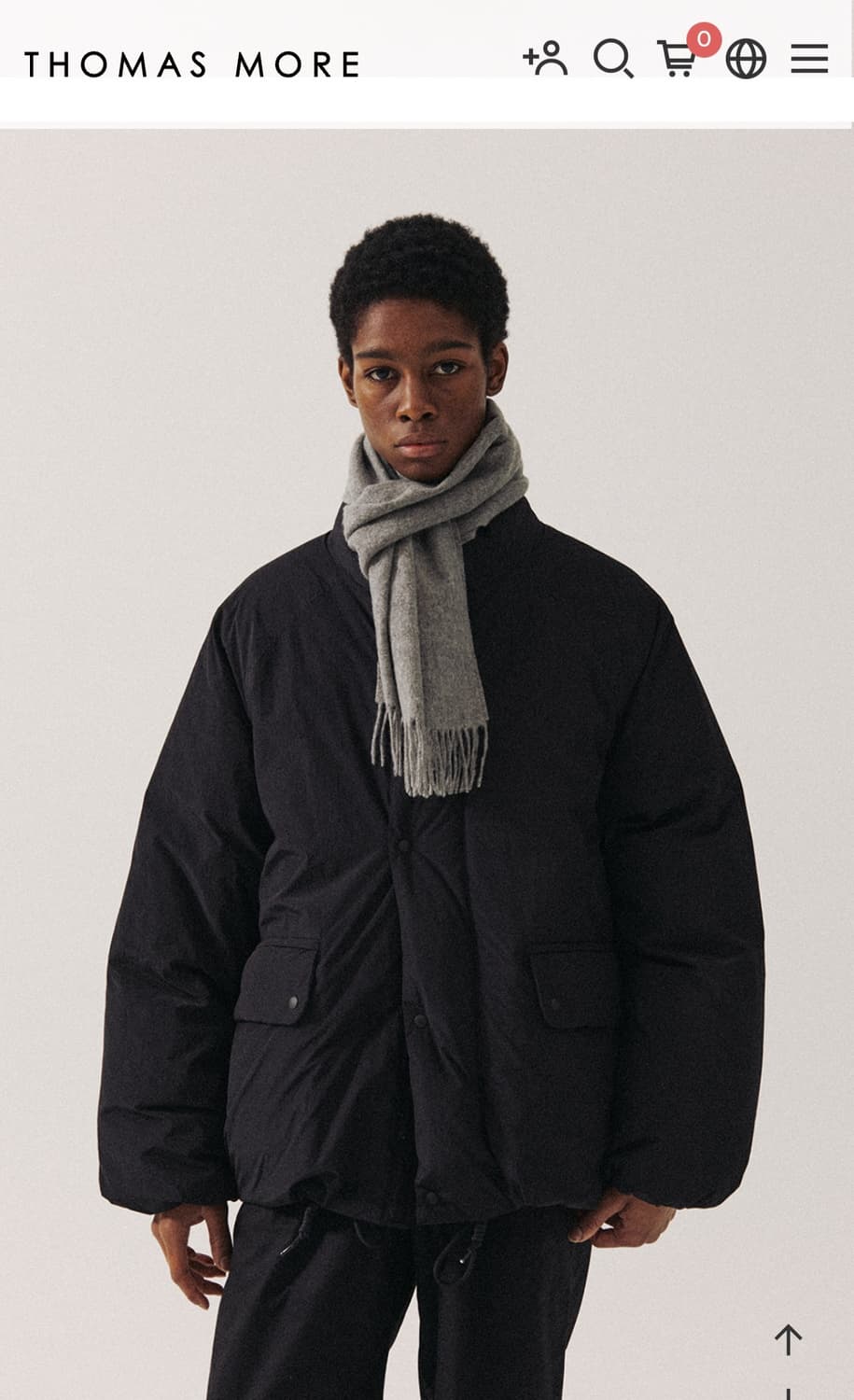 토마스모어 블랙 숏패딩  상품이미지1