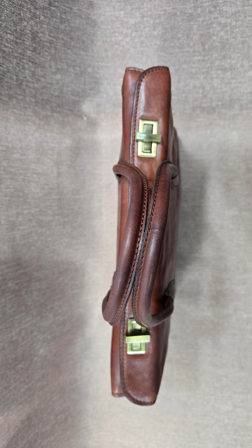 K.Y.MARK 브라운 가죽 토트백 이탈리아레더 상품이미지5