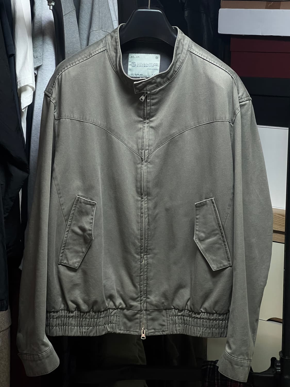 벨리에 세리프 해링턴 자켓 올리브 판매 상품이미지3