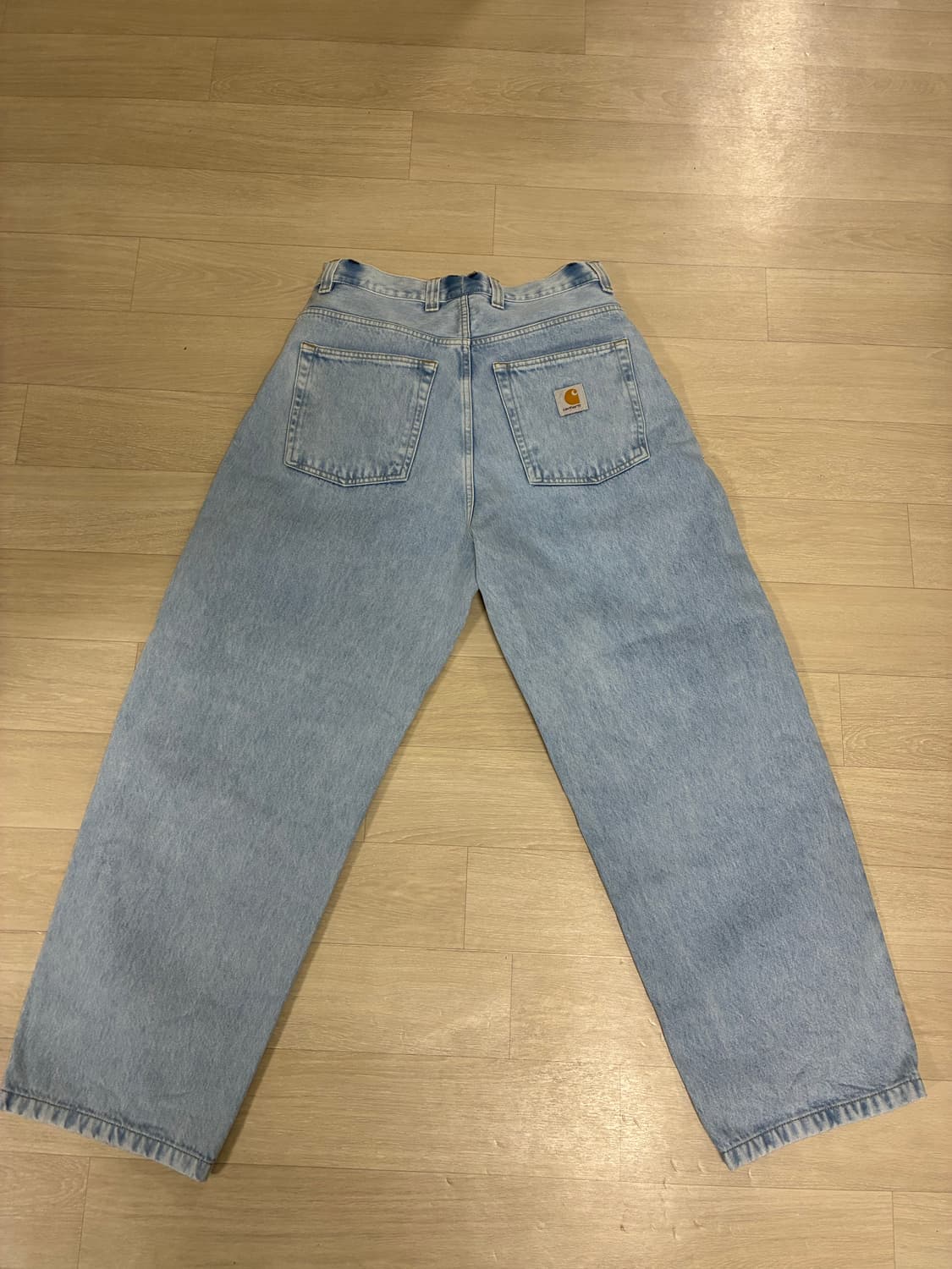 칼하트 WIP 브랜돈 팬츠 블루 헤비 스톤 블리치드 판매 상품이미지1