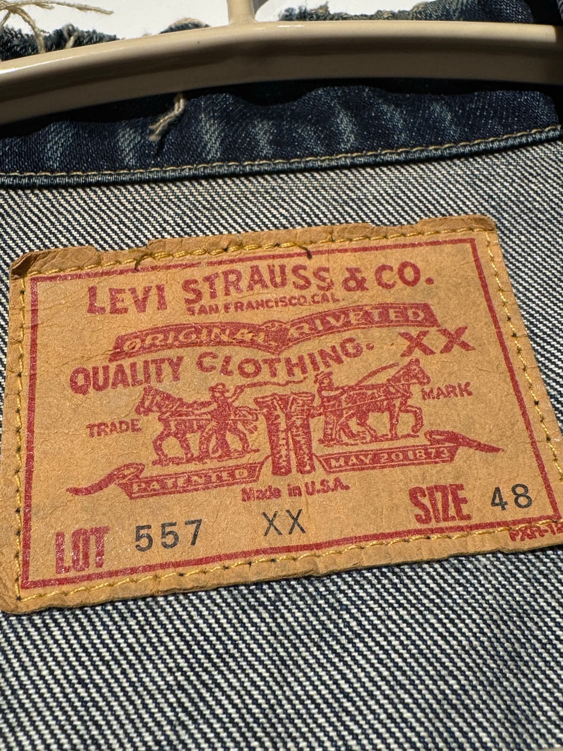 [48]리바이스 발렌시아 557XX 3세대 데님자켓 지쟌 상품이미지3