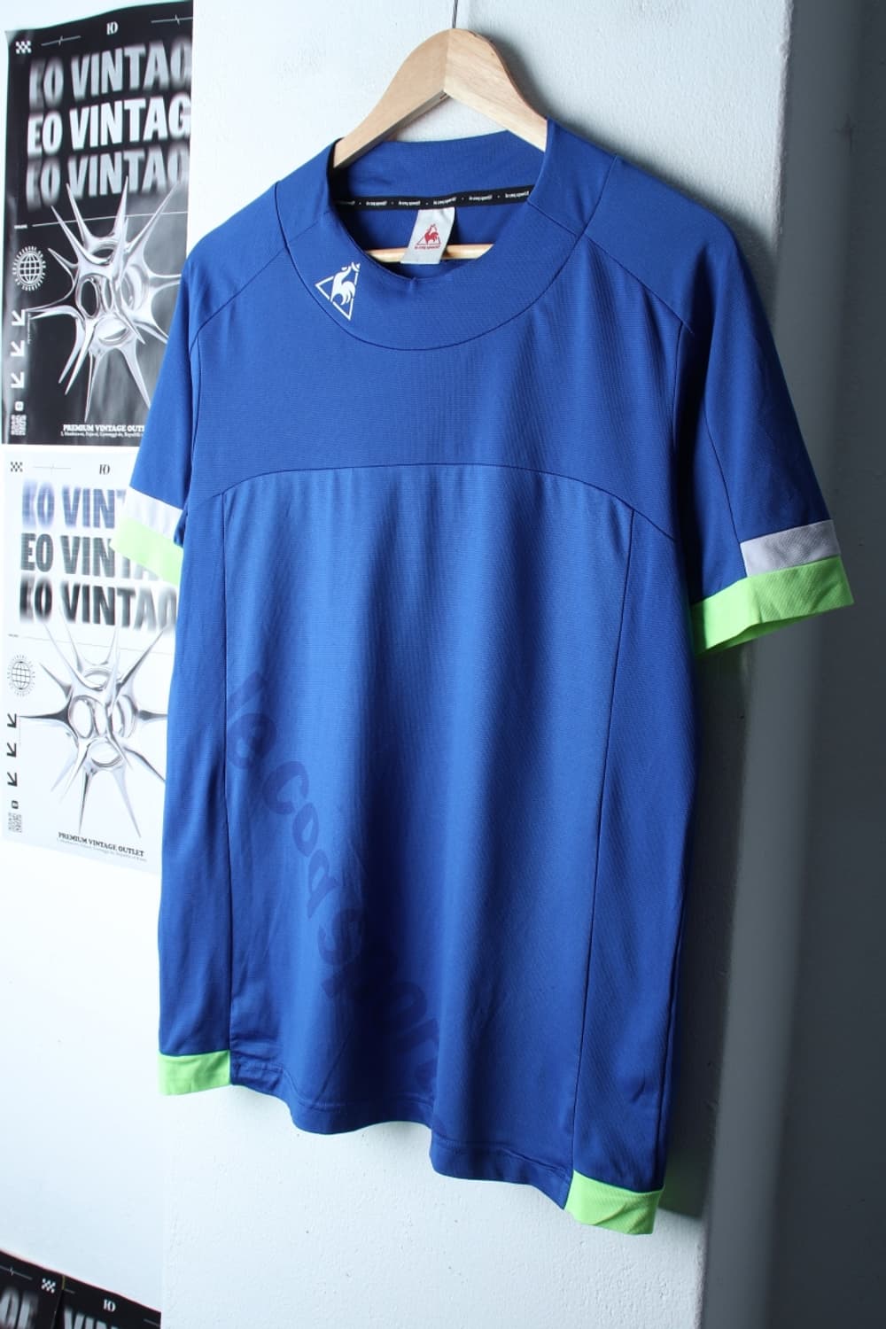 (L-XL) 르꼬끄 반팔 티셔츠 레터링 기능성 블루 올드스쿨-7B83 상품이미지1