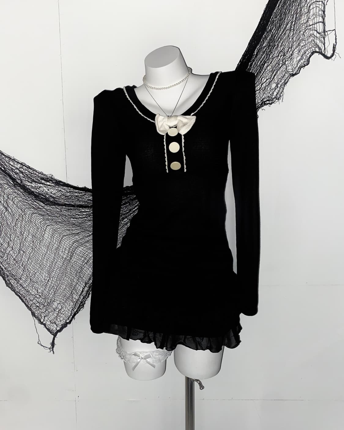 ꒰ঌ 공겜여주 리본 로걀 탑 ໒꒱ 상품이미지1