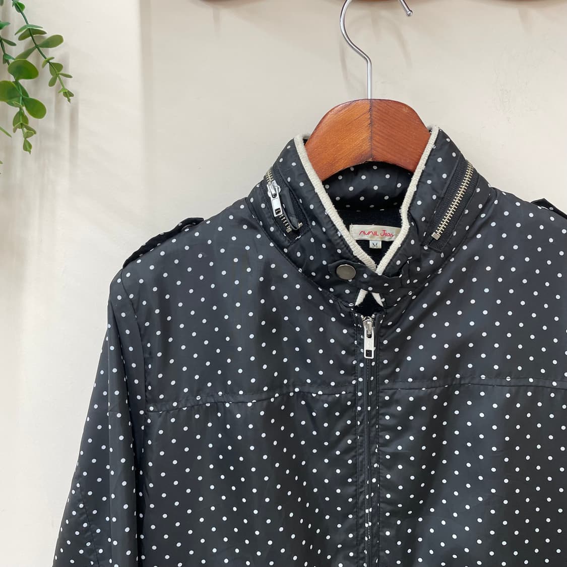 도트 후드 바람막이 상품이미지2