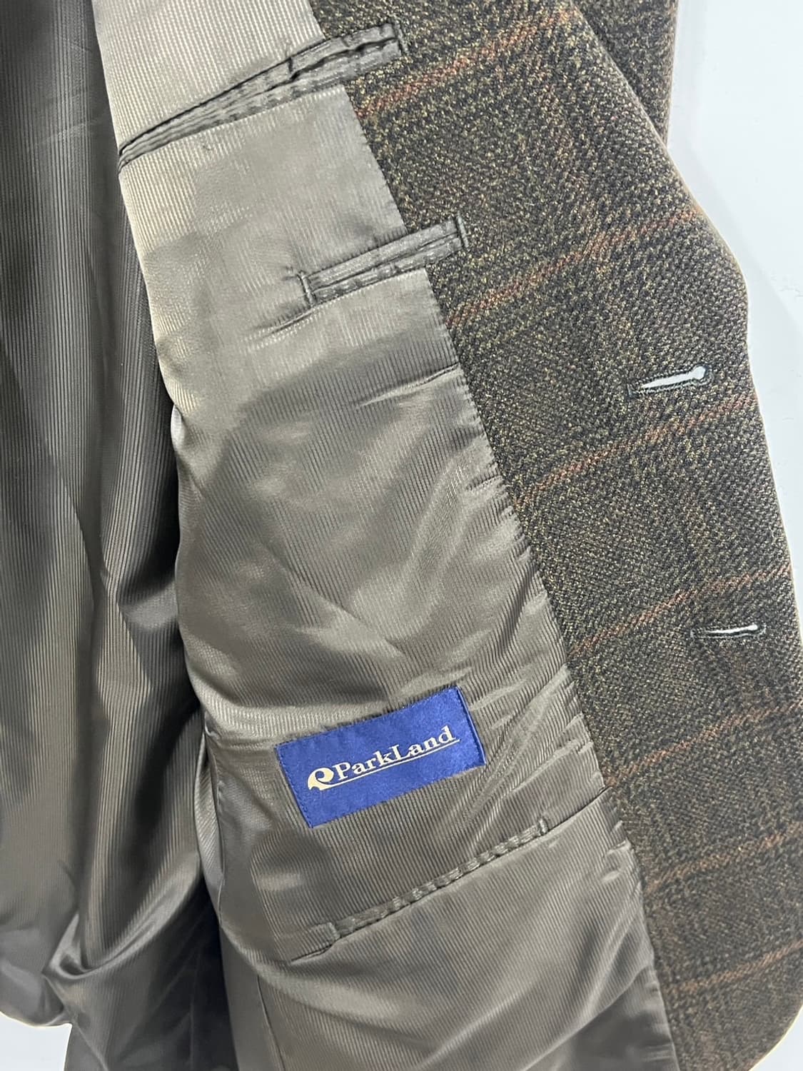 파크랜드 빈티지 패턴 캐시미어 체크 블레이저 상품이미지4