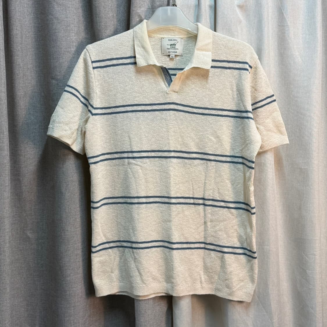 [XL] 헨리코튼 아사 면 여름 니트 반팔카라티 상품이미지2