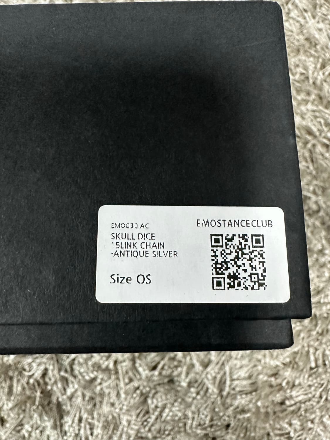 에모스탠스클럽 스컬 다이스 체인 키체인 앤티크 실버 상품이미지3