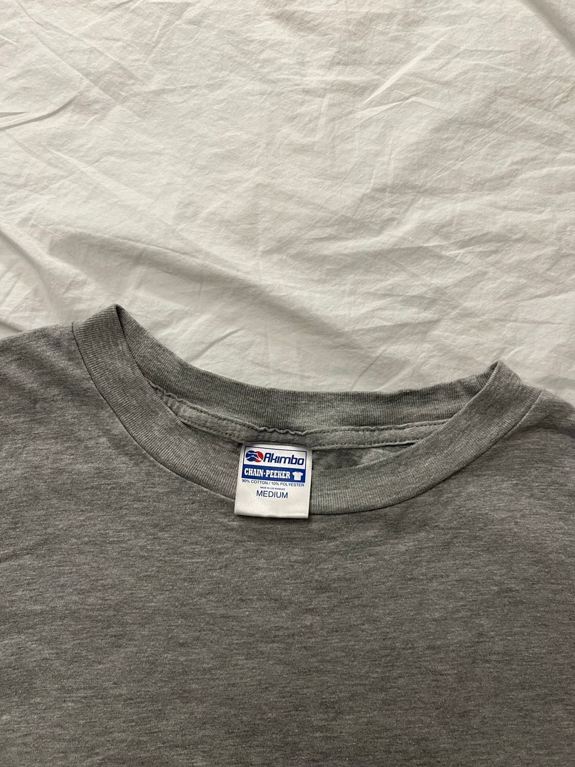 아킴보 클럽 체인피커 싱글 스티치 티셔츠 그레이 M 상품이미지3