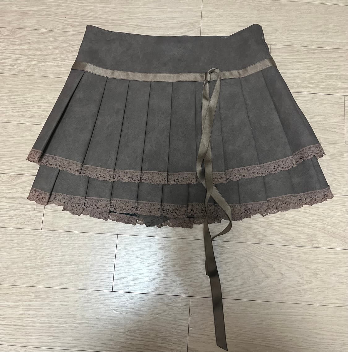 제로플래닛 클레어 비건 레더 플리츠 스커트 M 판매 히메갸루 오네갸루 상품이미지2