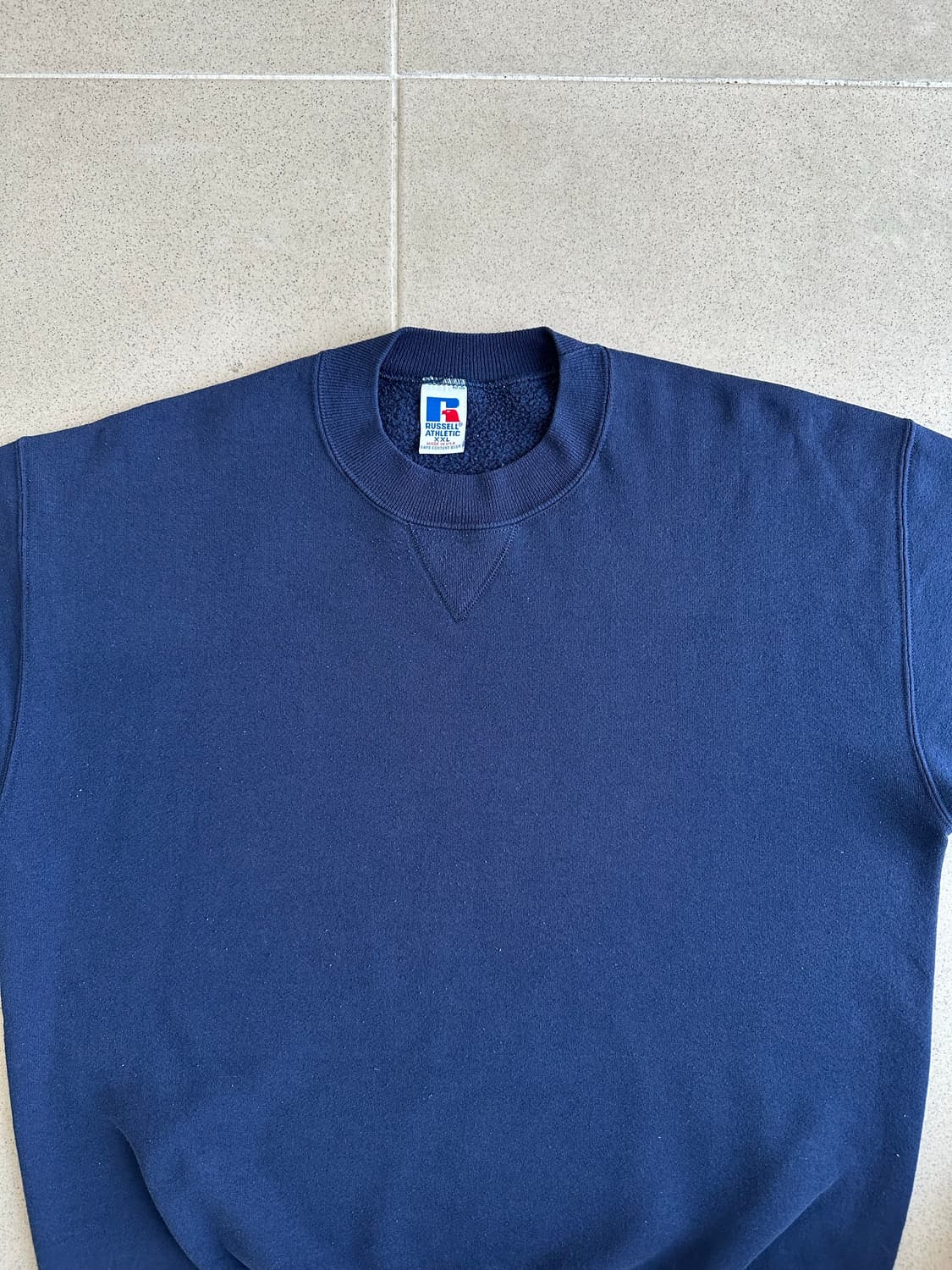 90s 빈티지 러셀 스웻셔츠 네이비 XXL USA 상품이미지4