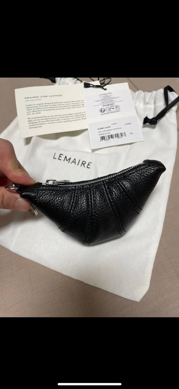 Lemaire 르메르 미니 크루아상 블랙 색상 동전지갑 상품이미지5