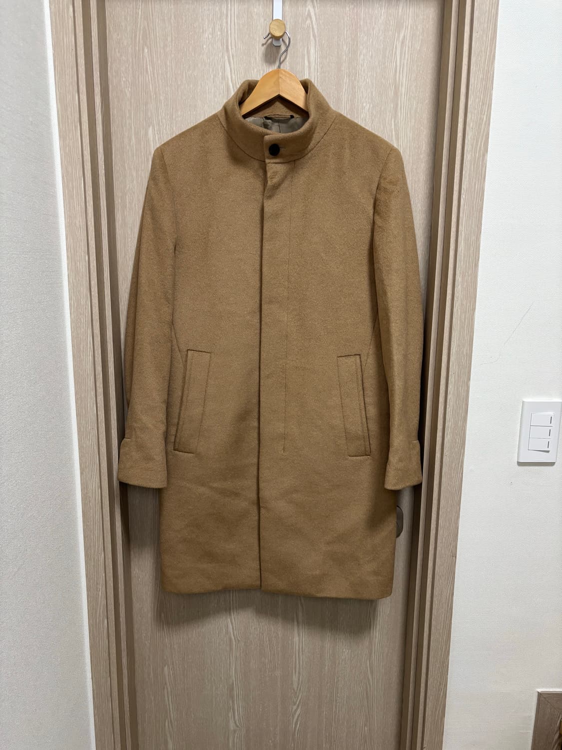 띠어리 낙타모 카멜원단 코트S/95~100/베이지 상품이미지1