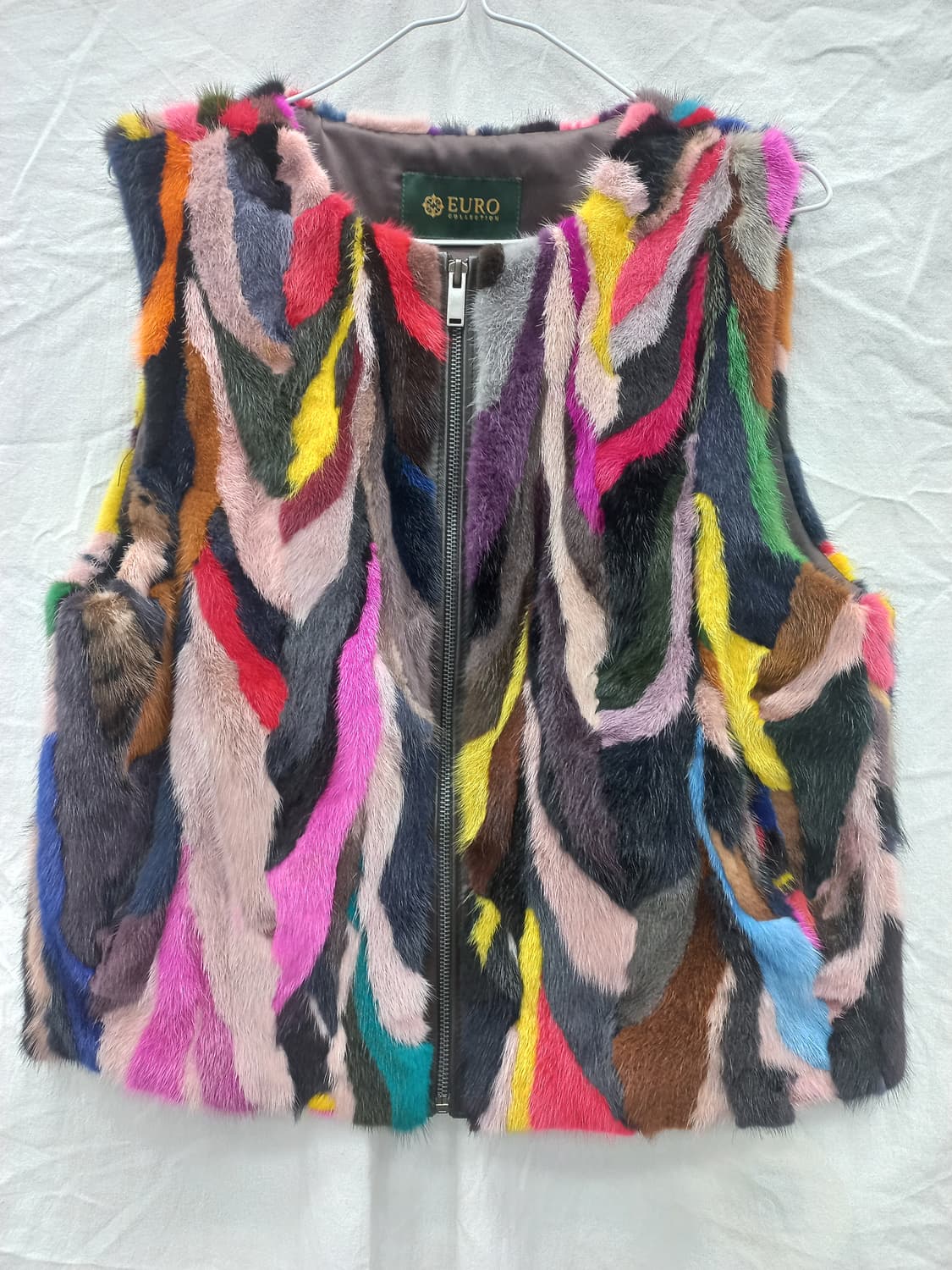 유로컬렉션 밍크 배색 베스트 (여 100) 상품이미지5