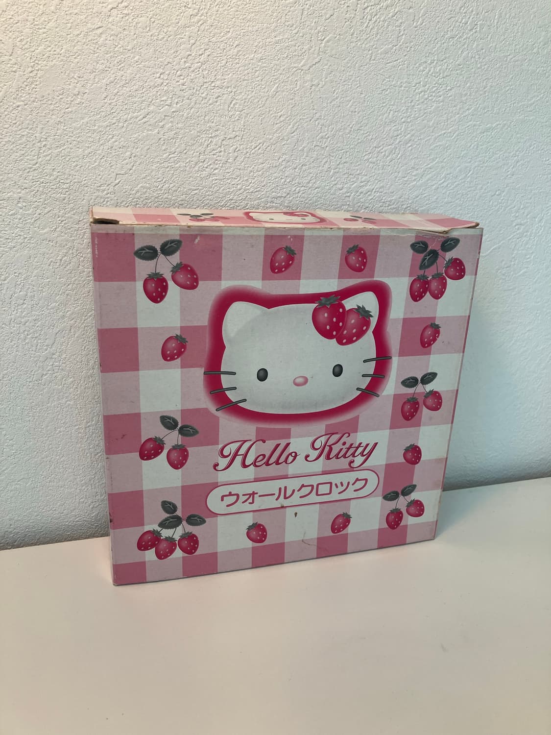 산리오 정품 헬로키티 고전키티 고전문구 딸기핑크벽시계 상품이미지6