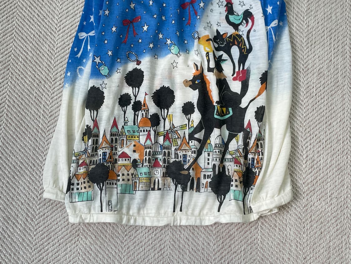 스콜라 일러스트 풀프린트 롱슬리브 상품이미지6