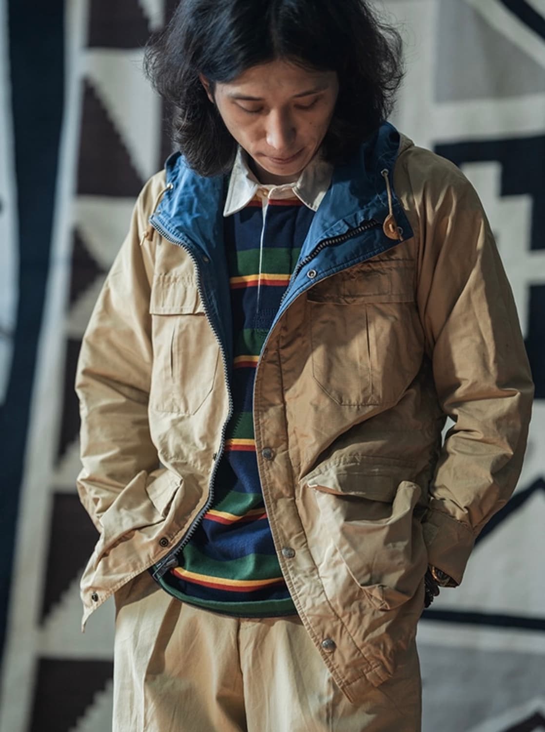 [M] 브론슨 논스탁 헤비 스트라이프 럭비 티 셔츠 상품이미지1