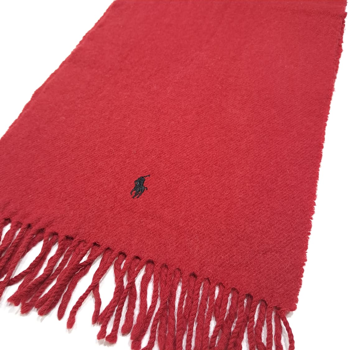 MX595 폴로 90s 스코틀랜드판 램스울 레드 머플러 목도리 상품이미지4