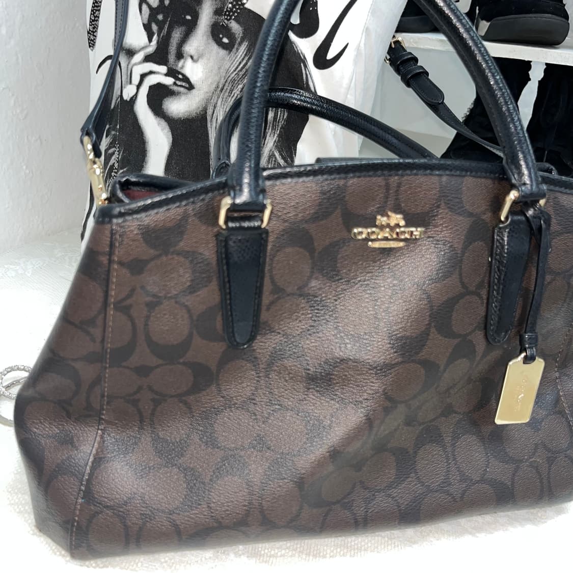 코치 브라운 크로스백 상품이미지2