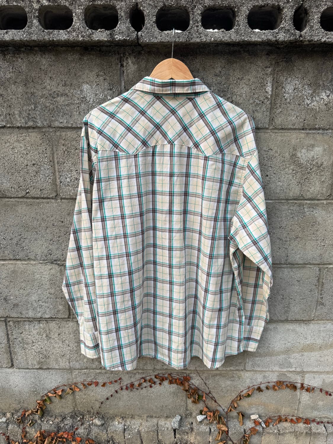 랭글러 빈티지 체크 웨스턴 셔츠 2xl 상품이미지2