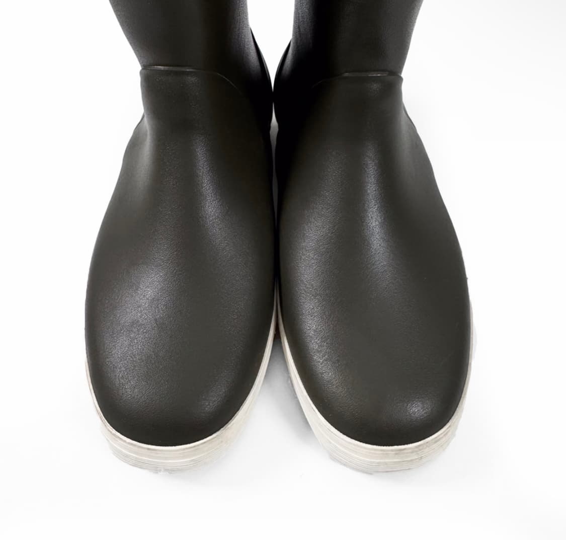 [38] 셀린느 여성 러버 로고 플랫 하프 레인 부츠 장화 카키 상품이미지9