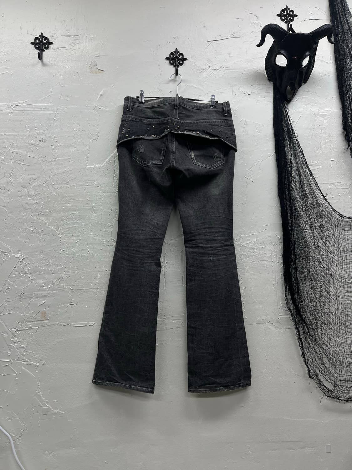 Lowbox 00s vkei layered boots cut denim  상품이미지6