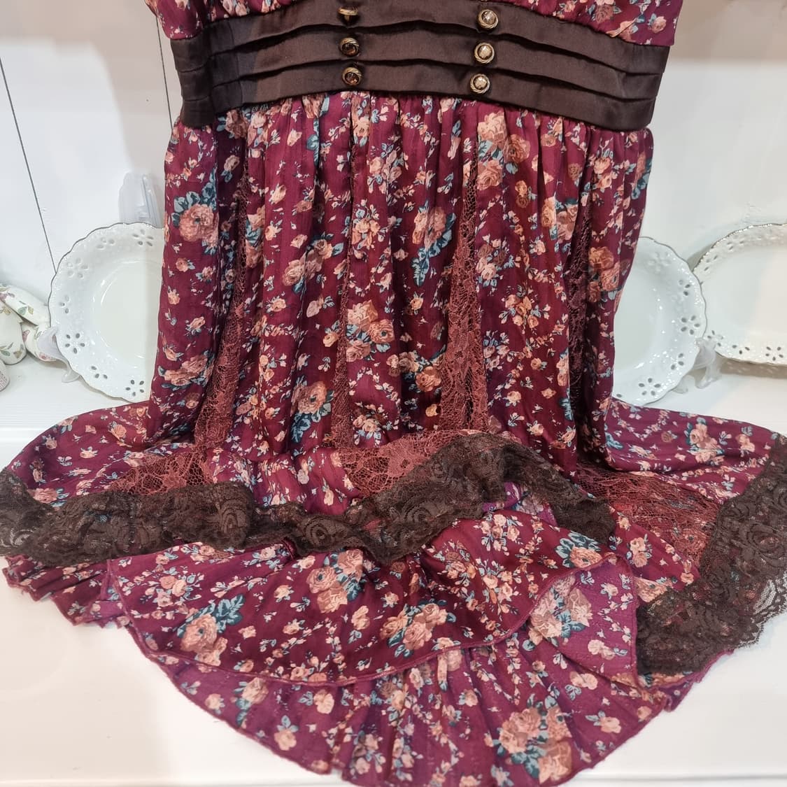 axes femme 액시즈팜 플라워 레이스 원피스 상품이미지5