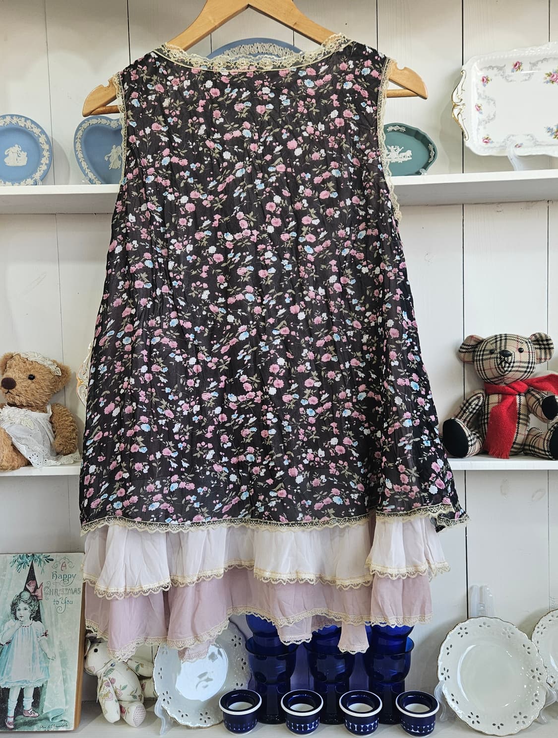 플라워 레이어드 캉캉 쉬폰 원피스 상품이미지6