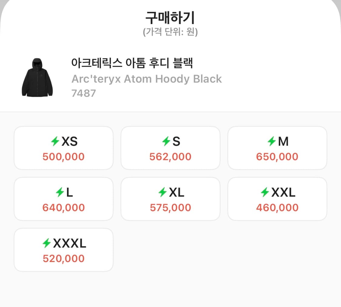 아크테릭스 아톰 후디 블랙 XL 상품이미지2