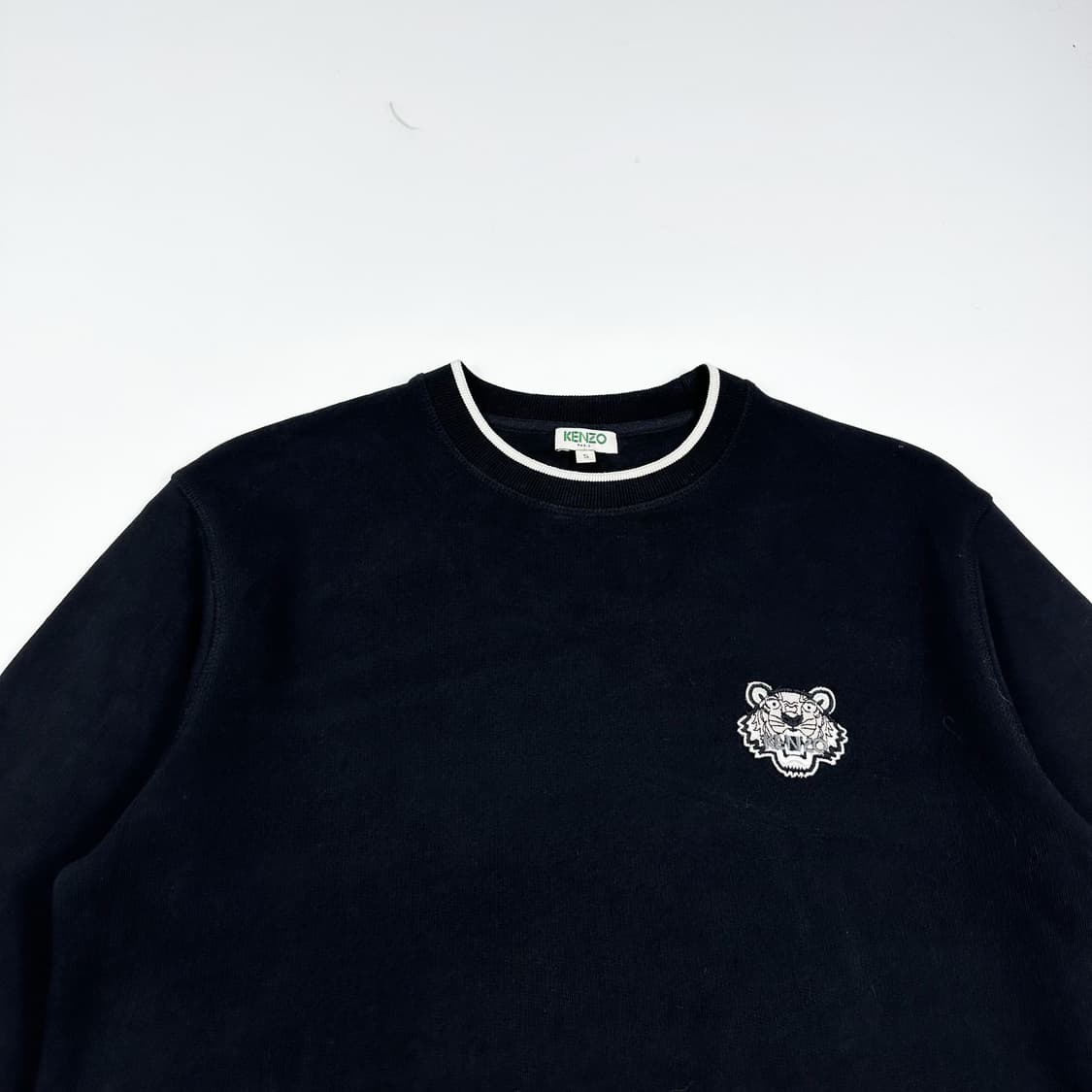 KENZO 겐조 타이거 자수 베이직 맨투맨 블랙 S 상품이미지2