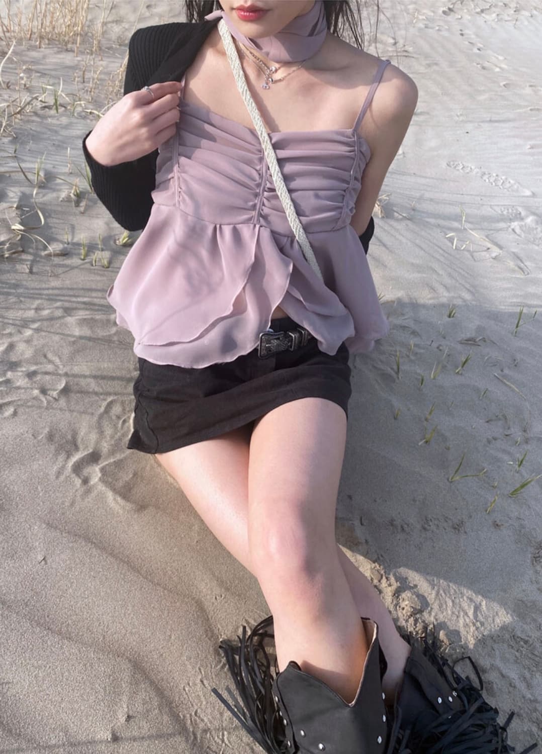angelnumber555 tulip sleeveless (rose) 상품이미지1