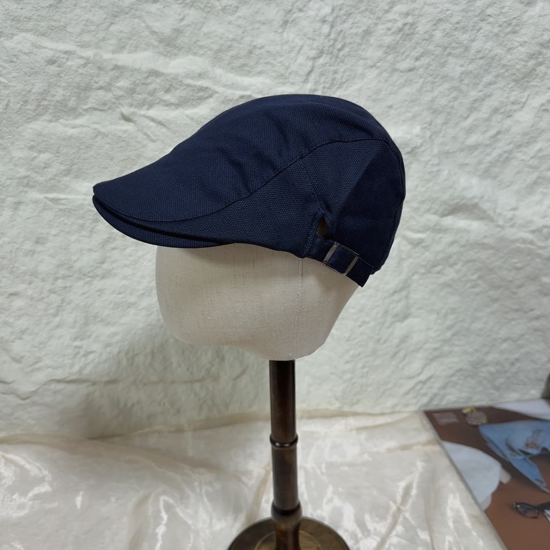 빈티지  unisex 아크릴 레이비 블루 조절 헌팅캡 앞모자 상품이미지2