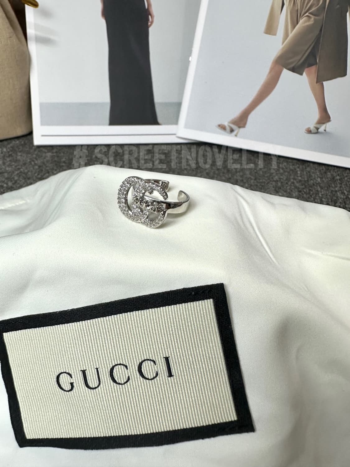 구찌 이니셜 반지 실버 상품이미지4