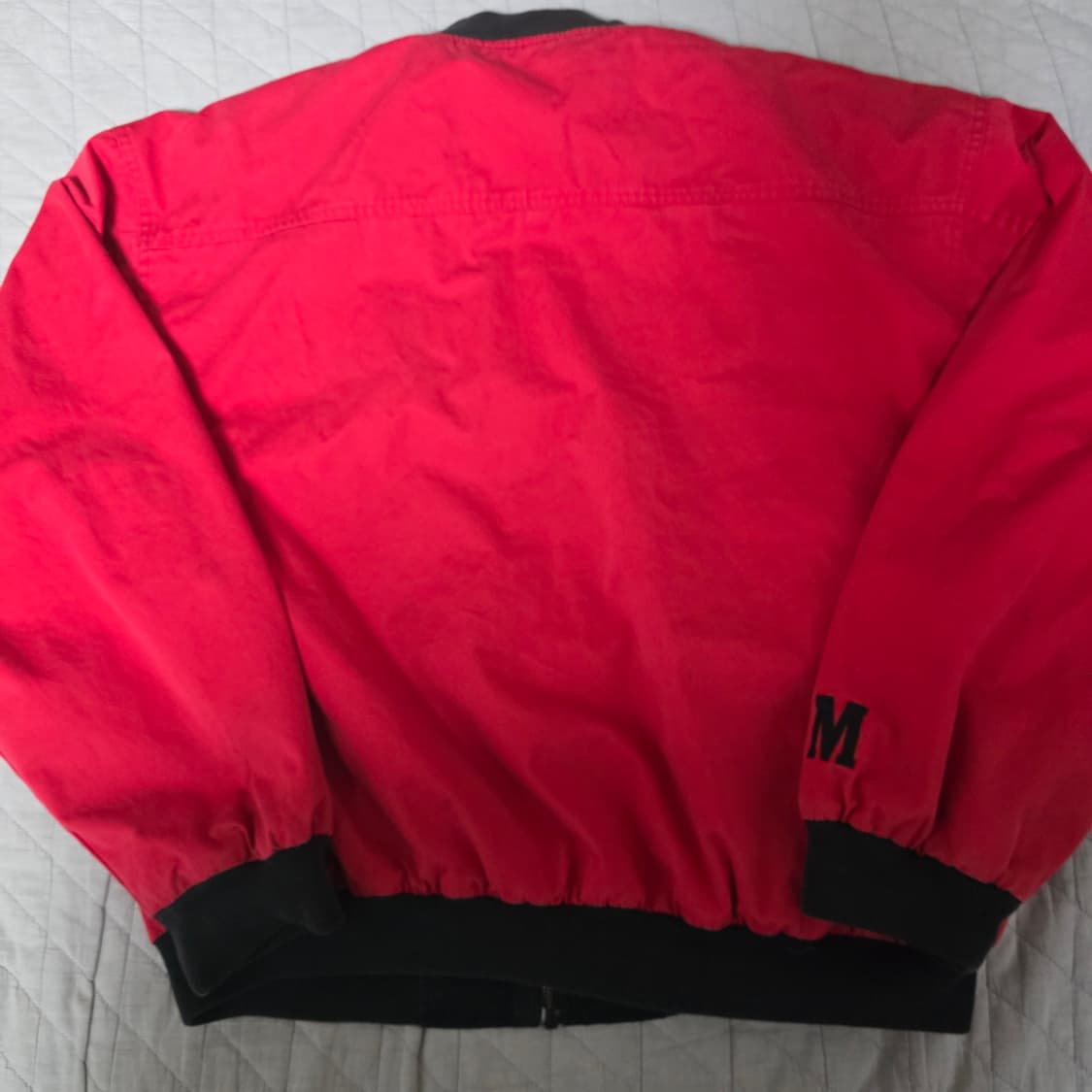 [XL] 90s 빈티지 말보로 리버시블 봄버 자켓 블랙/레드 스테인 상품이미지7