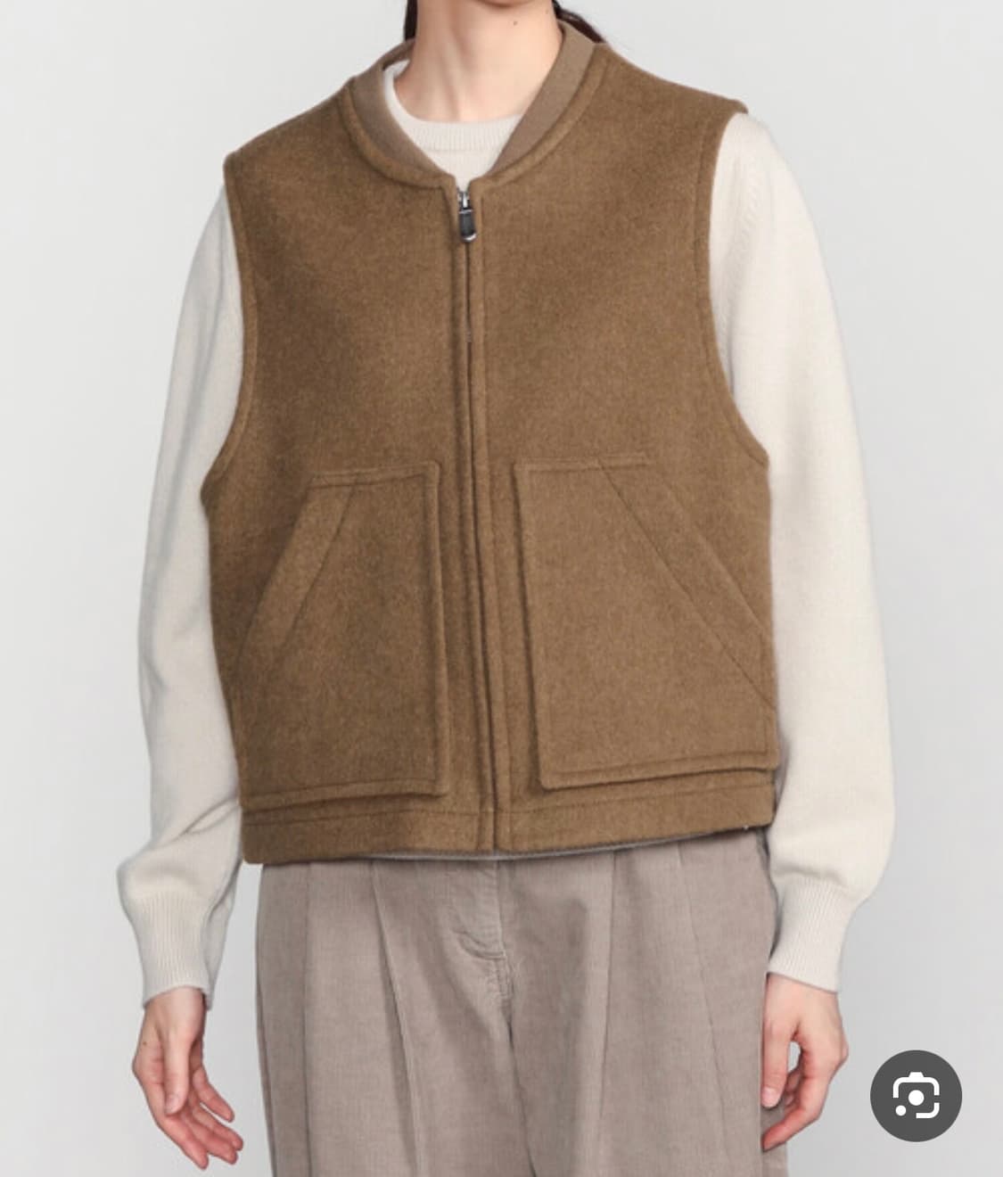 언필 unfil 울 베스트 + 구호 가죽 헤어슈슈 스크런치  상품이미지5