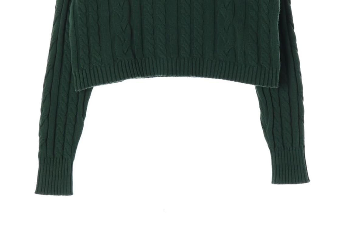 PLAC 케이블 크롭 니트 상품이미지4