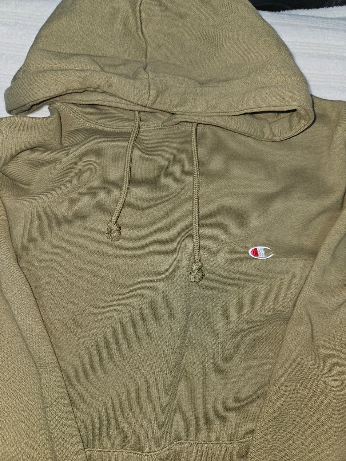 챔피온 베이직C로고 후드티셔츠 카키 L사이즈  상품이미지7