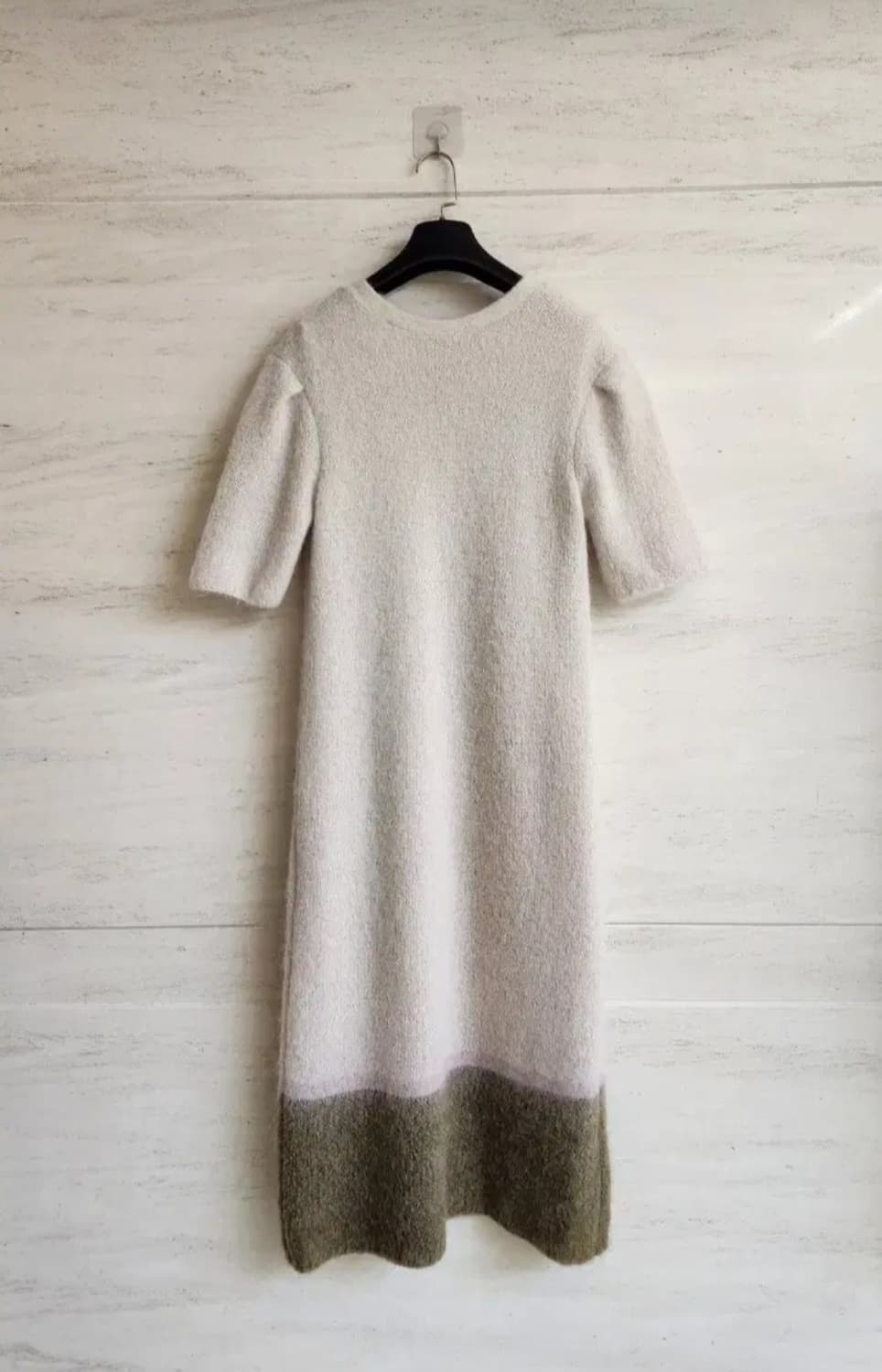 구호 모헤어 하프슬리브리스 롱니트 원피스 55사이즈 상품이미지4