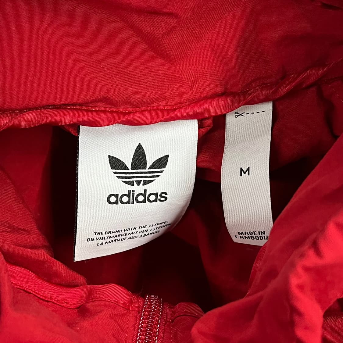 [정품/M] 아디다스 삼선 후드 바람막이 레드 b16 상품이미지5