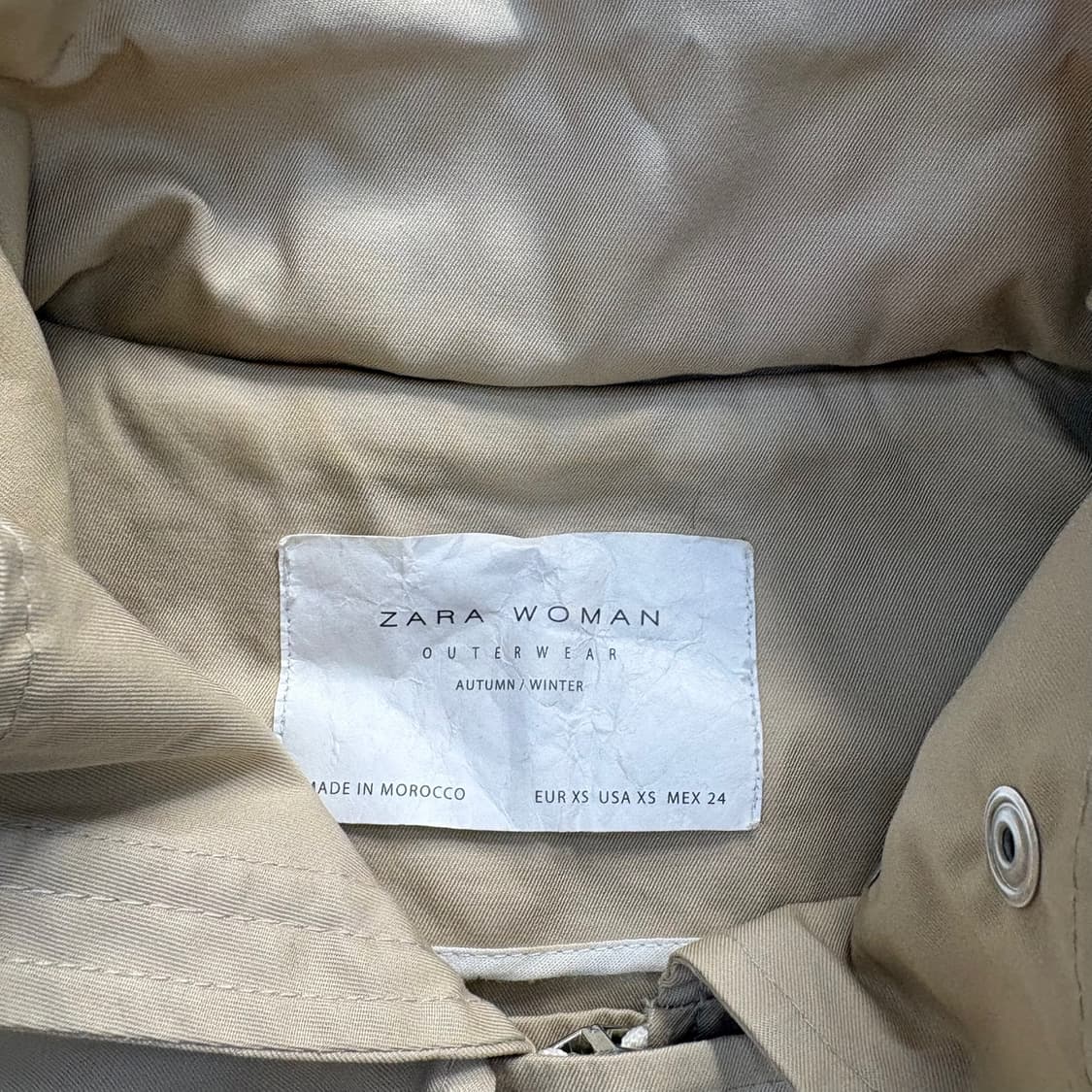 XS 자라 여성 후드 롱자켓 야상 0409J 상품이미지2