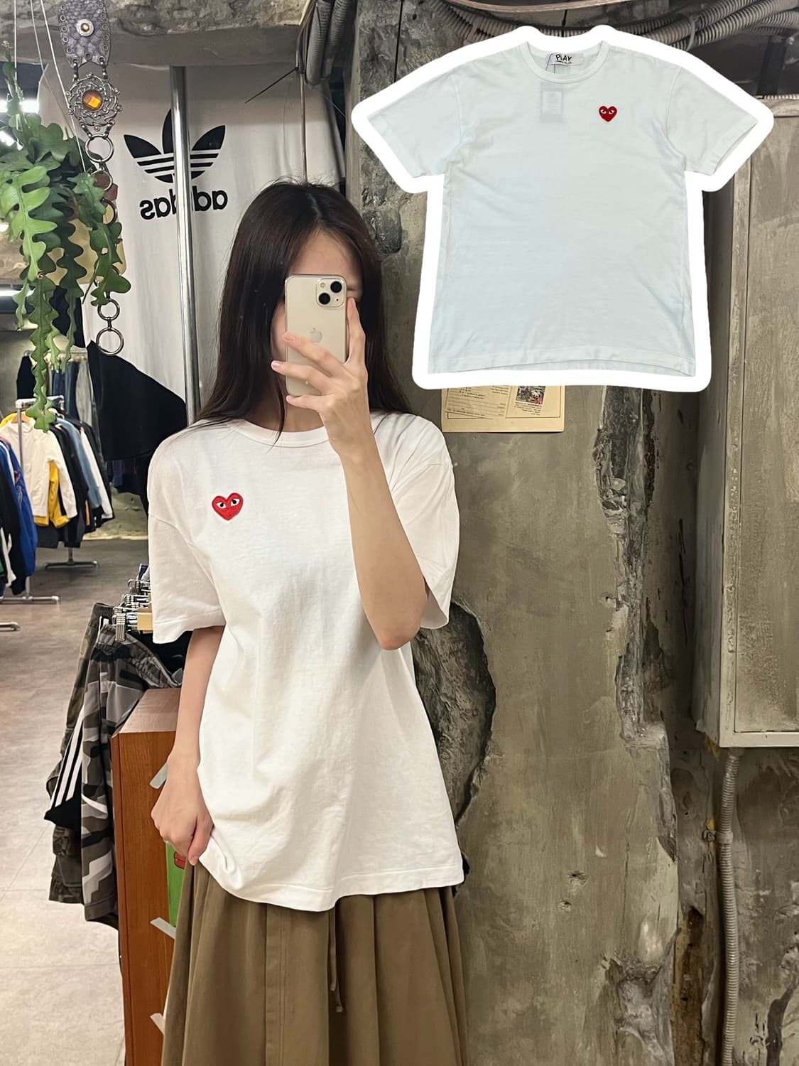 꼼데가르송 반팔티 화이트 XL #csz839 상품이미지1